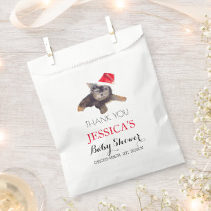 Sachets En Papier Père Noël Baby shower Red Cute Merci simple