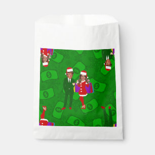 Sachets En Papier père Noël donald melania trump argent de noël