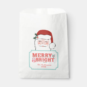 Sachets En Papier Père Noël rose et rouge Joyeux et lumineux
