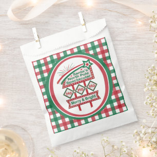 Sachets En Papier Père Noël's Retro Marquee - Ho Ho Ho Joyeux et lum