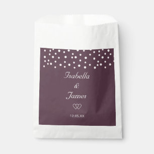 Sachets En Papier Perles chic sur mariage cassis