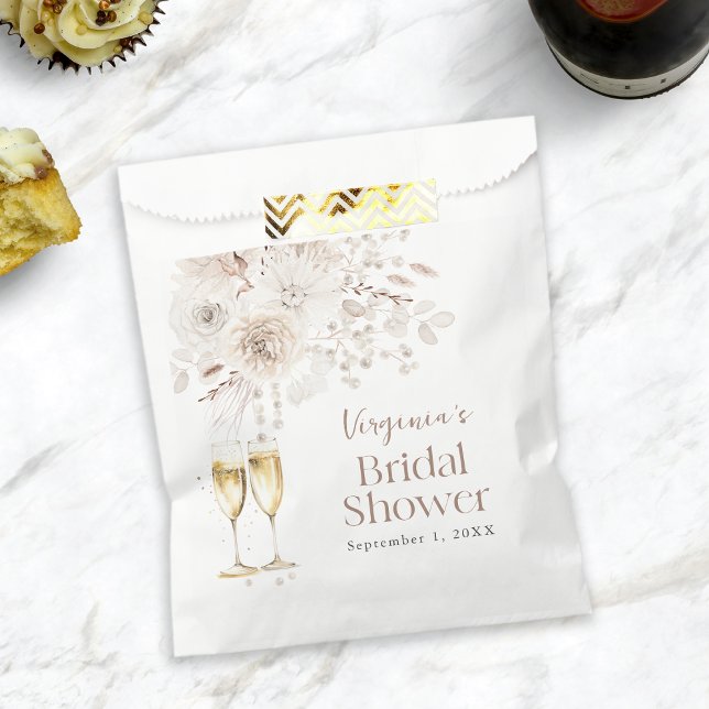Sachets En Papier Perles et Prosecco (Pearls and Prosecco Favor Bag
)