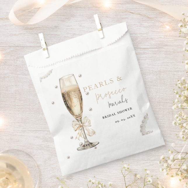 Sachets En Papier Perles & Prosecco Enterrement de vie de jeune fill (Coupé)