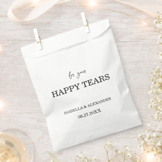 Sachets En Papier Personalised Happy Tears Wedding Confetti Favours