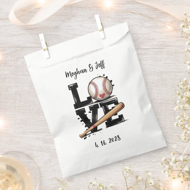 Sachets En Papier Personalized Baseball Themed Wedding Favor (Coupé)