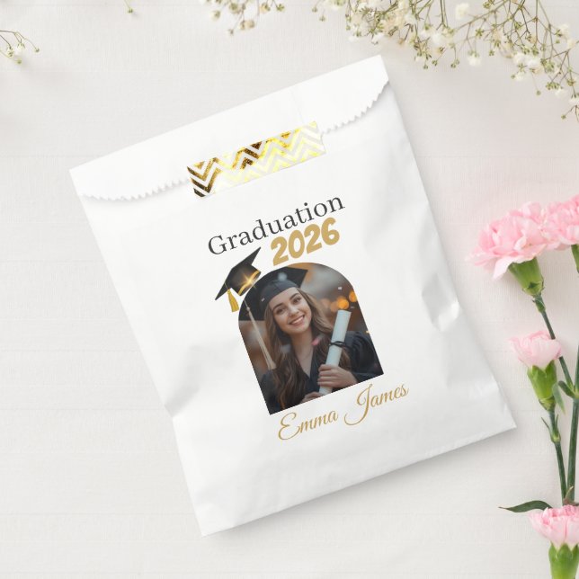Sachets En Papier Personalized Graduation Favor Bags Class of 2026 (Scellé)