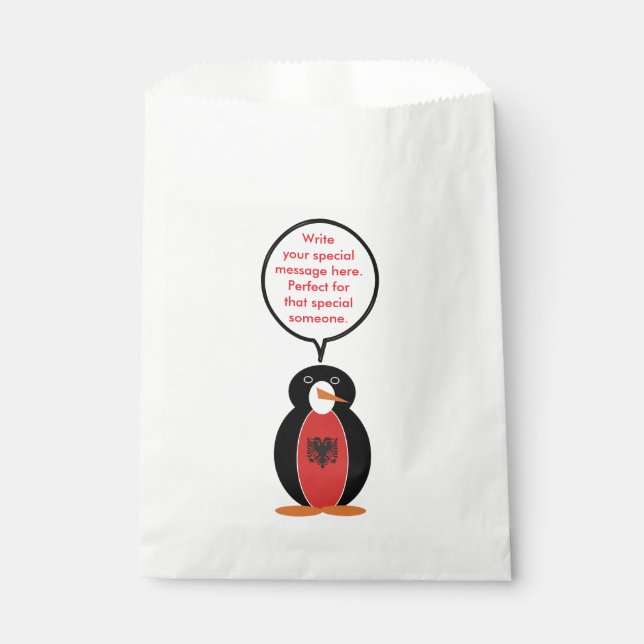 Sachets En Papier Personalized Ms. Penguin Albania Paper (Devant)