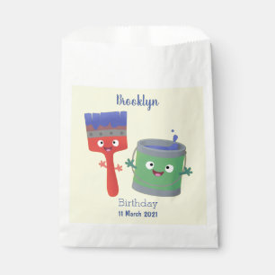 Sachets En Papier Personnages de peinture et de pinceau mignons