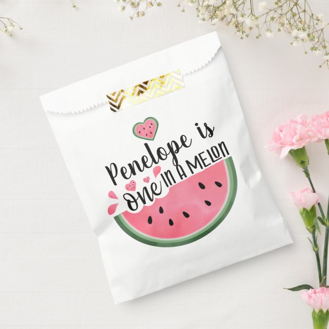 Sachets En Papier Personnalisé Dans Un Melon Anniversaire (Scellé)