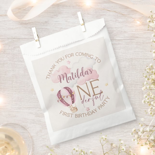 Sachets En Papier Personnalisé ONEderful First Birthday Favoriser le (Coupé)