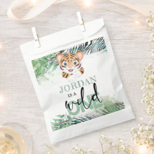 Sachets En Papier Personnalisé Première Anniversaire Lion Jungle