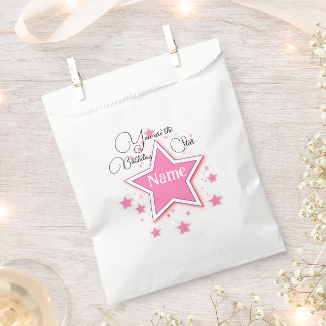 Sachets En Papier Personnaliser Avec Un Papier STAR De Nom (Coupé)