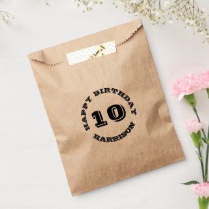 Sachets En Papier Personnaliser Nom numéro année anniversaire cade