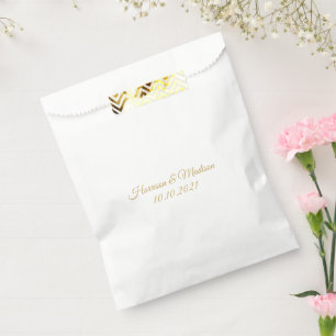 Sachets En Papier personnaliser texte Mariage cadeau faveurs Favor B