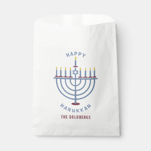 Sachets En Papier Personnalité du Joyeux parti Hanoukka Menorah Par
