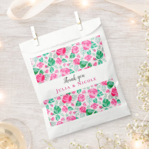 Sachets En Papier Pétales de rose vert rose Fleurs Jardin Mariage