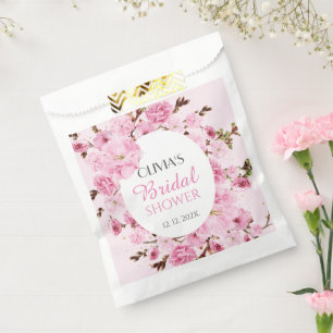 Sachets En Papier Pétales et Prosecco Fête des mariées florale rose