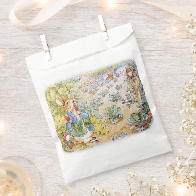 Sachets En Papier Peter le lapin mange des carottes (Coupé)