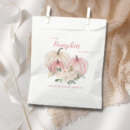 Sachets En Papier Petit Baby shower Citrouille rose moderne