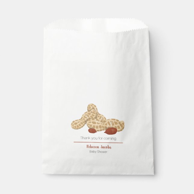 Sachets En Papier Petit baby shower d'arachide (Devant)
