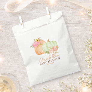 Sachets En Papier Petit Baby shower d'automne Citrouille Personnalis