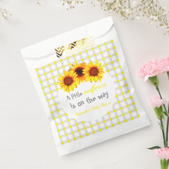 Sachets En Papier Petit Baby shower de tournesol (Scellé)