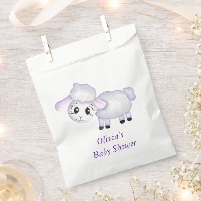 Sachets En Papier Petit Baby shower mouton d'agneau Anniversaire (Coupé)