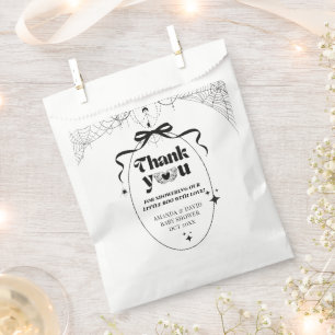 Sachets En Papier Petit Boo minimal Baby shower gothique d'Halloween