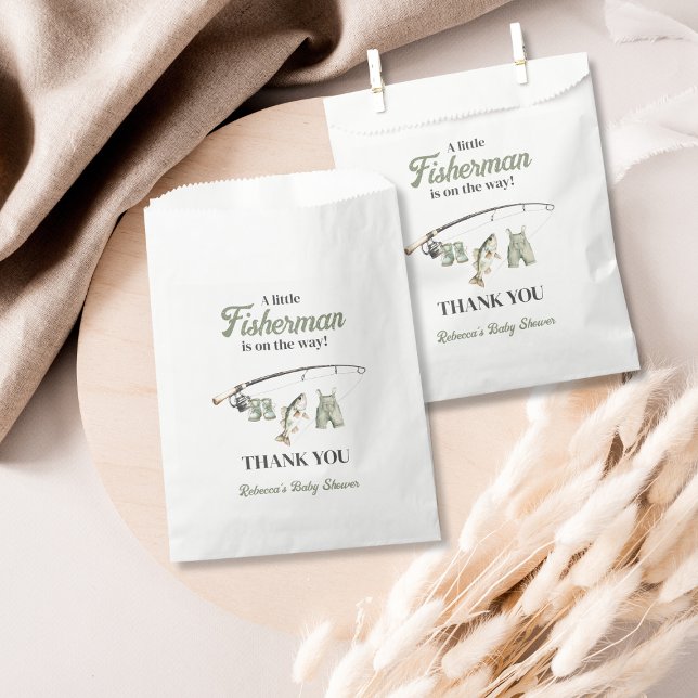 Sachets En Papier Petit Pêcheur Clothesline Baby shower de pêche (Créateur téléchargé)