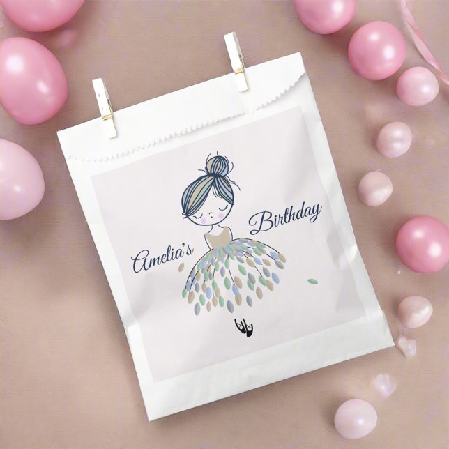 Sachets En Papier Petite Ballerina Princesse Filles d'anniversaire (Créateur téléchargé)