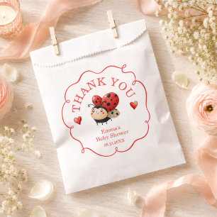 Sachets En Papier Petite Coccinelle Remerciements Baby Shower
