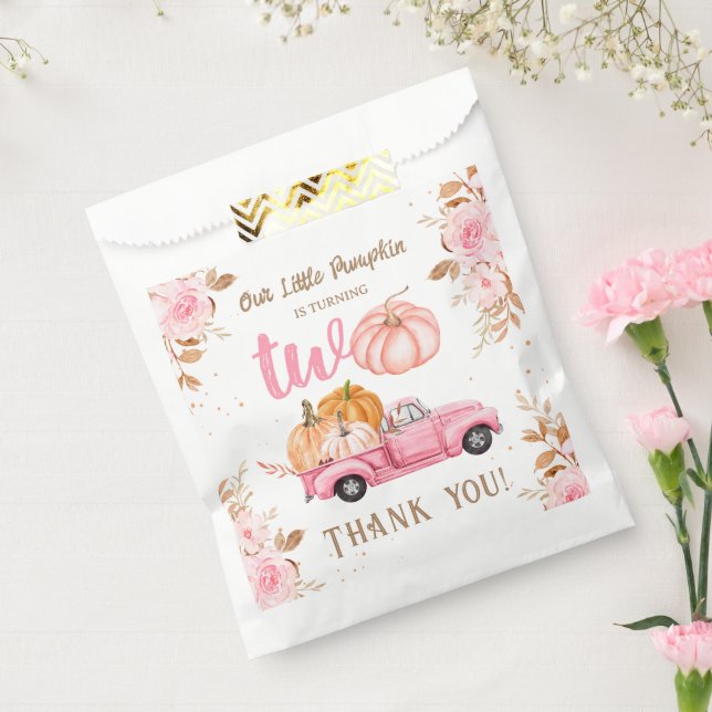 Sachets En Papier Petite fille Citrouille Pink Truck Automne 2e anni (Scellé)