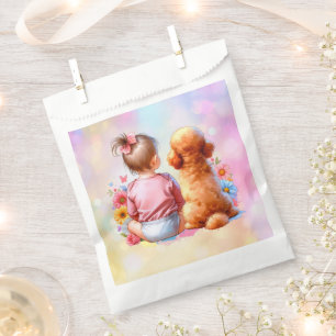 Sachets En Papier Petite fille et canicule d'abricot