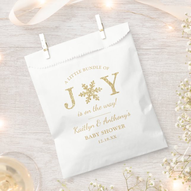 Sachets En Papier Petite Offre De Joie Baby shower De Noël (Coupé)