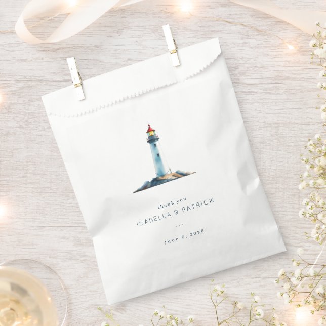Sachets En Papier Phare Gris Serein (Coupé)