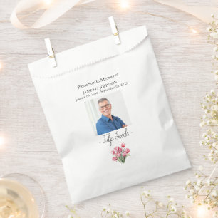 Sachets En Papier Photo Memorial Tulip Seed Funeral