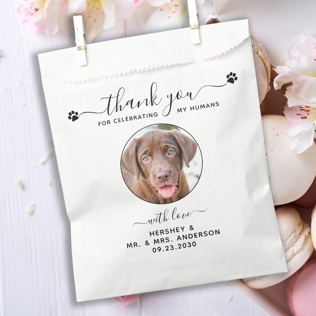 Sachets En Papier Photo moderne Sac Doggie Merci Faveurs de mariage (Créateur téléchargé)
