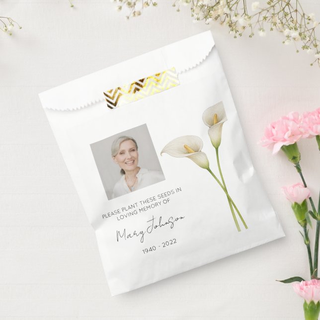 Sachets En Papier Photo simple lys calla funéraire graine (Scellé)