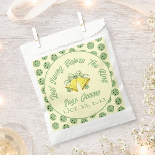 Sachets En Papier Pickleball Dernière swing avant l'anneau Sage & Cr (Coupé)