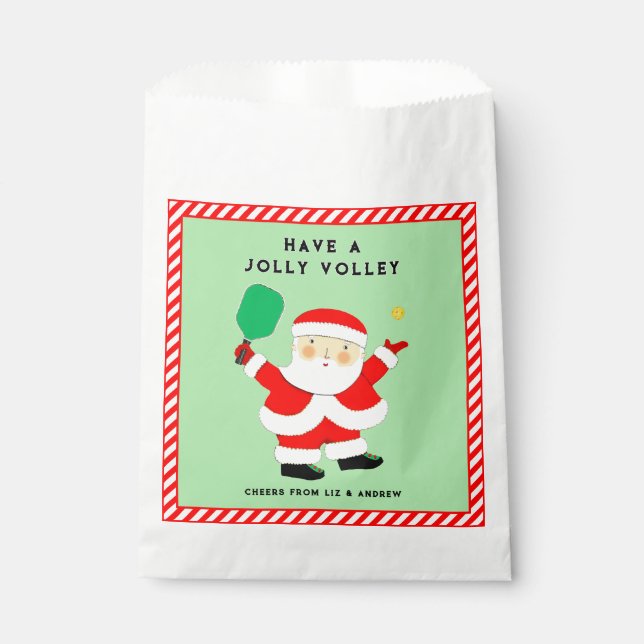 Sachets En Papier Pickleball Noël Fête Favoriser sac (Devant)