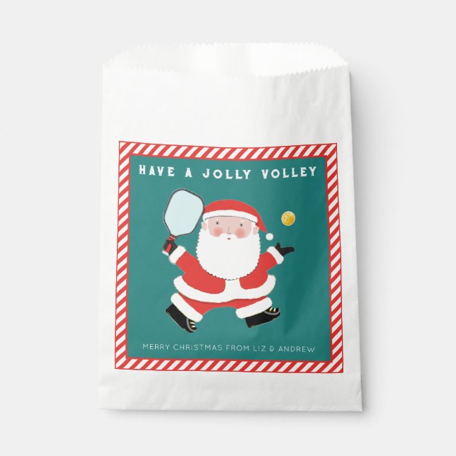 Sachets En Papier Pickleball Noël Fête Favoriser sac (Devant)