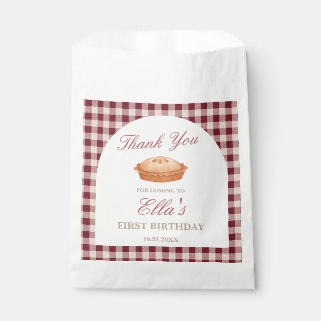 Sachets En Papier Pie Cutie Anniversaire Favoriser Sac (Devant)