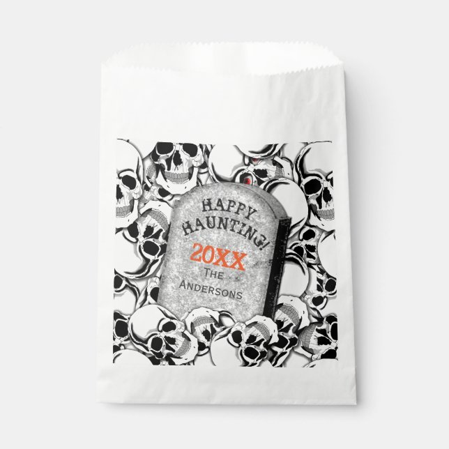 Sachets En Papier Pierre tombale et crânes ID216 (Devant)