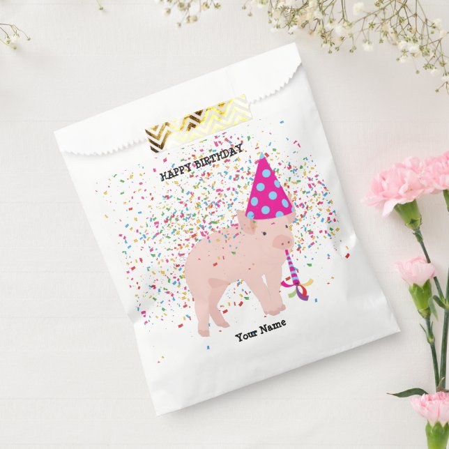 Sachets En Papier Pig Party - Animaux à la fête d'anniversaire (Scellé)