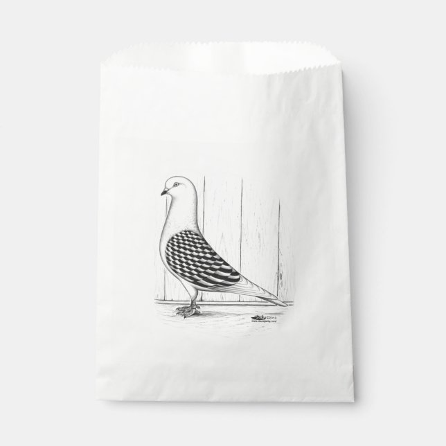 Sachets En Papier Pigeon marqué du Bouclier Tippler (Devant)