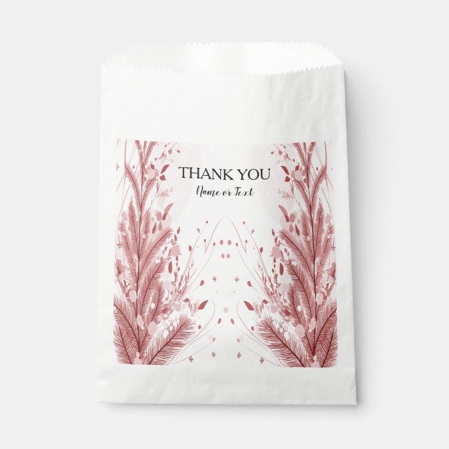 Sachets En Papier Pin de Noël Rouge Décoration Neige Belle (Devant)