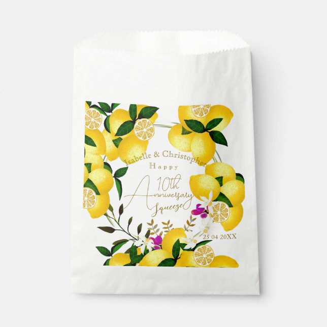 Sachets En Papier Pincement de citron blanc (Devant)