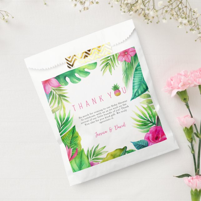 Sachets En Papier Pineapple Jungle Pacificateurs Baby shower fille r (Scellé)