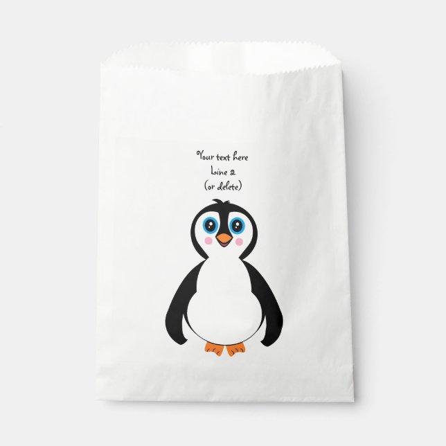 Sachets En Papier Pingouin Favoriser sac (Devant)