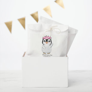 Sachets En Papier Pingouin rose Favoriser sac, sac cadeau personnali